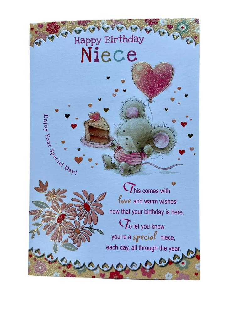 Niece Sentimental Words Cute Birthday Wishes Card – Collect Cards